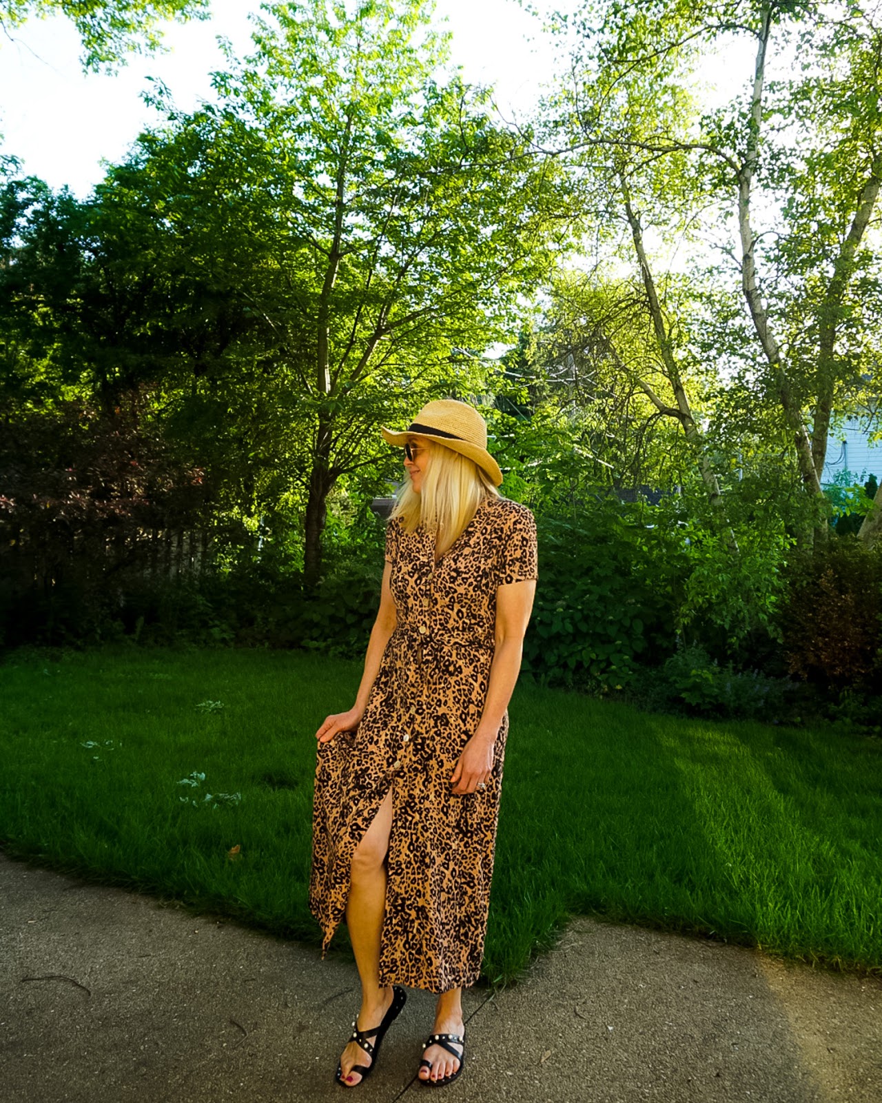 Shirt dress top leopard print